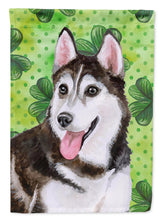 Load image into Gallery viewer, Siberian Husky #2 St Patrick's Garden Flag - Outdoor Decorative Yard Flag BB9886GF