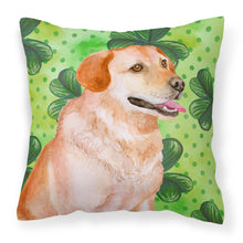 Load image into Gallery viewer, Labrador Retriever St Patrick's Fabric Decorative Pillow BB9888PW1818