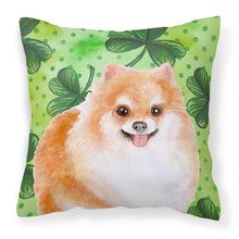 Load image into Gallery viewer, Pomeranian #2 St Patrick's Fabric Decorative Pillow BB9890PW1818