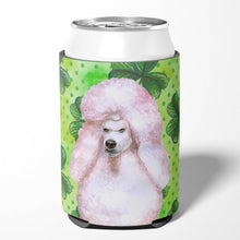 Load image into Gallery viewer, White Standard Poodle St Patrick's Can or Bottle Hugger BB9891CC