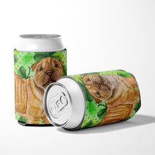 Load image into Gallery viewer, Shar Pei Puppy St Patrick's Can or Bottle Hugger BB9893CC