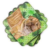 Load image into Gallery viewer, Shar Pei Puppy St Patrick's Foam Coaster  BB9893FC