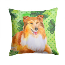 Load image into Gallery viewer, Sheltie St Patrick's Throw Pillow - 14x14 Decorative Pillow – Art for Your Home &amp; Patio BB9894PW1414