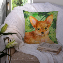 Load image into Gallery viewer, Toy Terrier St Patrick's Throw Pillow - 14x14 Decorative Pillow – Art for Your Home &amp; Patio BB9896PW1414