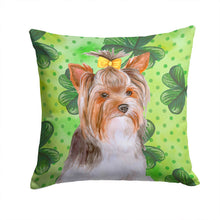 Load image into Gallery viewer, Yorkshire Terrier #2 St Patrick's Throw Pillow - 14x14 Decorative Pillow – Art for Your Home &amp; Patio BB9897PW1414