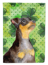 Load image into Gallery viewer, Miniature Pinscher #2 St Patrick's Garden Flag - Outdoor Decorative Yard Flag BB9898GF