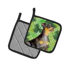 Load image into Gallery viewer, Miniature Pinscher #2 St Patrick's Pot Holders - Set of 2 - Heat-Resistant Kitchen Essentials BB9898PTHD