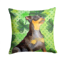 Load image into Gallery viewer, Miniature Pinscher #2 St Patrick's Throw Pillow - 14x14 Decorative Pillow – Art for Your Home &amp; Patio BB9898PW1414