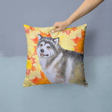 Load image into Gallery viewer, Alaskan Malamute Fall Throw Pillow - 14x14 Decorative Pillow – Art for Your Home &amp; Patio BB9899PW1414