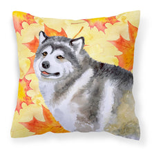 Load image into Gallery viewer, Alaskan Malamute Fall Fabric Decorative Pillow BB9899PW1818