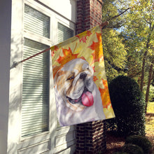 Load image into Gallery viewer, English Bulldog Fall Flag Canvas House Size BB9900CHF