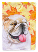 Load image into Gallery viewer, English Bulldog Fall Flag Canvas House Size BB9900CHF