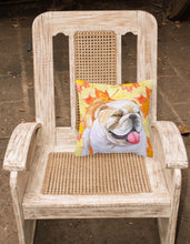 Load image into Gallery viewer, English Bulldog Fall Fabric Decorative Pillow BB9900PW1818