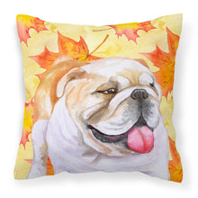 Load image into Gallery viewer, English Bulldog Fall Fabric Decorative Pillow BB9900PW1818