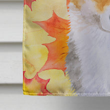 Load image into Gallery viewer, Pembroke Corgi Fall Flag Canvas House Size BB9903CHF
