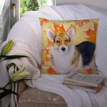 Load image into Gallery viewer, Pembroke Corgi Fall Throw Pillow - 14x14 Decorative Pillow – Art for Your Home &amp; Patio BB9903PW1414