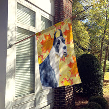 Load image into Gallery viewer, Harlequin Great Dane Fall Flag Canvas House Size BB9904CHF