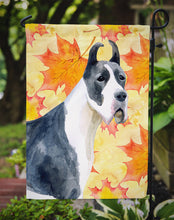 Load image into Gallery viewer, Harlequin Great Dane Fall Garden Flag - Outdoor Decorative Yard Flag BB9904GF