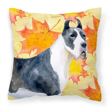 Load image into Gallery viewer, Harlequin Great Dane Fall Fabric Decorative Pillow BB9904PW1818