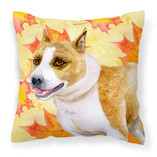 Load image into Gallery viewer, American Staffordshire Fall Fabric Decorative Pillow BB9905PW1818