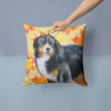Load image into Gallery viewer, Bernese Mountain Dog Fall Throw Pillow - 14x14 Decorative Pillow – Art for Your Home &amp; Patio BB9906PW1414