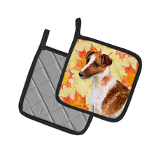 Load image into Gallery viewer, Smooth Fox Terrier Fall Pot Holders - Set of 2 - Heat-Resistant Kitchen Essentials BB9908PTHD