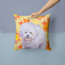 Load image into Gallery viewer, Bichon Frise Fall Throw Pillow - 14x14 Decorative Pillow – Art for Your Home &amp; Patio BB9909PW1414