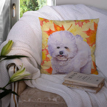 Load image into Gallery viewer, Bichon Frise Fall Throw Pillow - 14x14 Decorative Pillow – Art for Your Home &amp; Patio BB9909PW1414