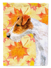 Load image into Gallery viewer, Fox Terrier Fall Flag Canvas House Size BB9911CHF