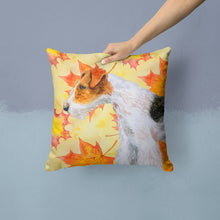Load image into Gallery viewer, Fox Terrier Fall Throw Pillow - 14x14 Decorative Pillow – Art for Your Home &amp; Patio BB9911PW1414