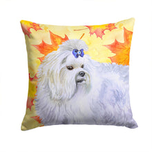 Load image into Gallery viewer, Maltese Fall Throw Pillow - 14x14 Decorative Pillow – Art for Your Home &amp; Patio BB9912PW1414
