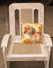 Load image into Gallery viewer, Dachshund Fall Fabric Decorative Pillow BB9913PW1818