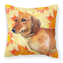 Load image into Gallery viewer, Dachshund Fall Fabric Decorative Pillow BB9913PW1818