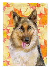 Load image into Gallery viewer, German Shepherd Fall Flag Canvas House Size BB9915CHF
