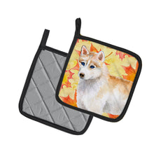 Load image into Gallery viewer, Siberian Husky Fall Pot Holders - Set of 2 - Heat-Resistant Kitchen Essentials BB9916PTHD