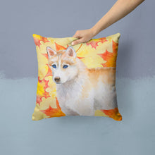 Load image into Gallery viewer, Siberian Husky Fall Throw Pillow - 14x14 Decorative Pillow – Art for Your Home &amp; Patio BB9916PW1414