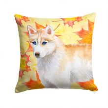 Load image into Gallery viewer, Siberian Husky Fall Throw Pillow - 14x14 Decorative Pillow – Art for Your Home &amp; Patio BB9916PW1414