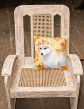 Load image into Gallery viewer, Siberian Husky Fall Fabric Decorative Pillow BB9916PW1818