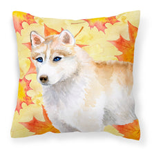 Load image into Gallery viewer, Siberian Husky Fall Fabric Decorative Pillow BB9916PW1818