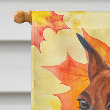Load image into Gallery viewer, Miniature Pinscher Fall Flag Canvas House Size BB9917CHF