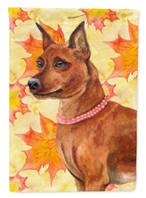 Load image into Gallery viewer, Miniature Pinscher Fall Flag Canvas House Size BB9917CHF