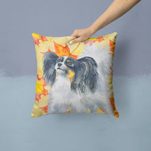 Load image into Gallery viewer, Papillon Fall Throw Pillow - 14x14 Decorative Pillow – Art for Your Home &amp; Patio BB9918PW1414