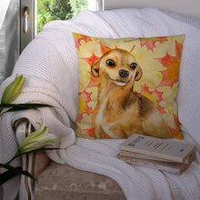 Load image into Gallery viewer, Chihuahua Fall Throw Pillow - 14x14 Decorative Pillow – Art for Your Home &amp; Patio BB9919PW1414