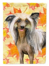 Load image into Gallery viewer, Chinese Crested Fall Flag Canvas House Size BB9920CHF