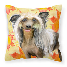 Load image into Gallery viewer, Chinese Crested Fall Fabric Decorative Pillow BB9920PW1818