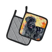 Load image into Gallery viewer, Giant Schnauzer Fall Pot Holders - Set of 2 - Heat-Resistant Kitchen Essentials BB9921PTHD