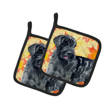 Load image into Gallery viewer, Giant Schnauzer Fall Pot Holders - Set of 2 - Heat-Resistant Kitchen Essentials BB9921PTHD