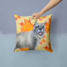 Load image into Gallery viewer, Schnauzer Fall Throw Pillow - 14x14 Decorative Pillow – Art for Your Home &amp; Patio BB9923PW1414