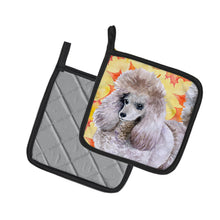 Load image into Gallery viewer, Poodle Fall Pot Holders - Set of 2 - Heat-Resistant Kitchen Essentials BB9926PTHD
