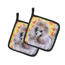 Load image into Gallery viewer, Poodle Fall Pot Holders - Set of 2 - Heat-Resistant Kitchen Essentials BB9926PTHD